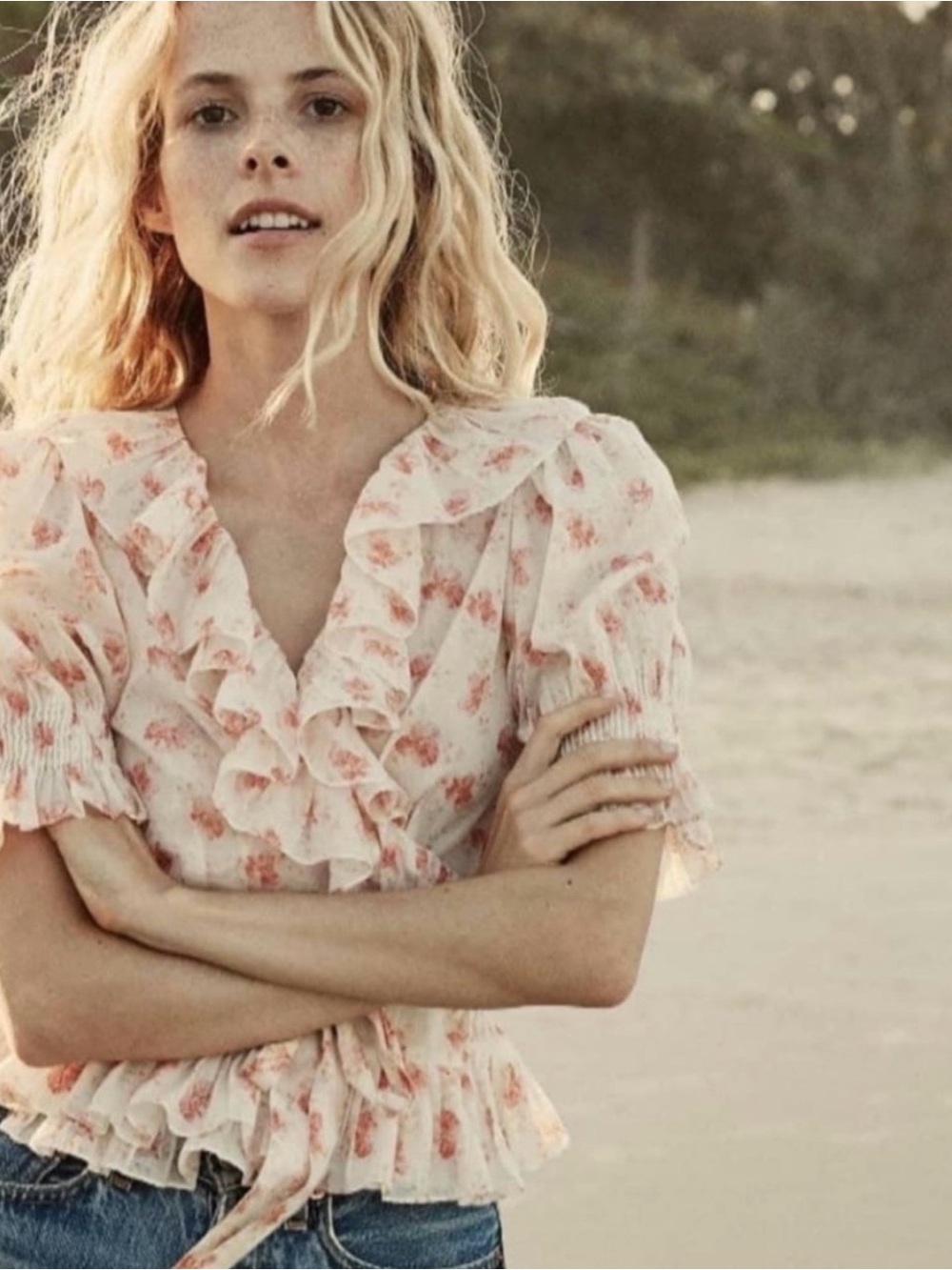 ISO!! Doen white poppy Viola blouse top